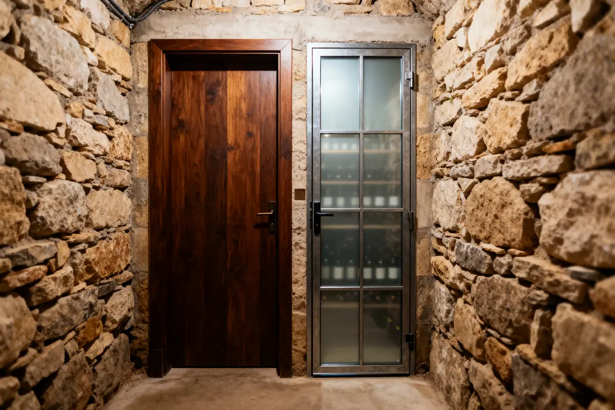 Porte pleine ou porte vitrée pour votre cave à vin : Quel choix ?